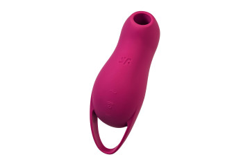 Малиновый вакуум-волновой стимулятор клитора с вибрацией Pocket Pro 1