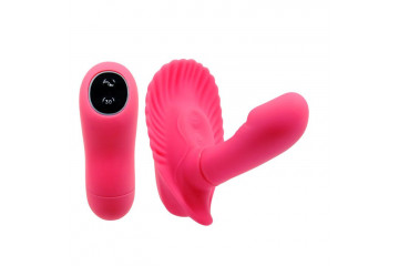 Клиторальный стимулятор с вагинальной пробкой Fancy Clamshell