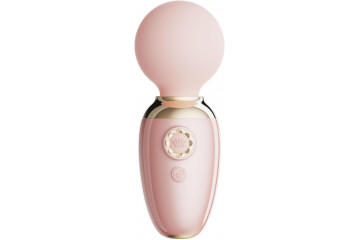 Нежно-розовый мини-вибратор с функцией нагрева Ava