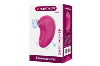 Розовый вакуумный клиторальный массажер Arila