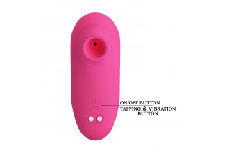 Розовый вакуумный клиторальный массажер Arila