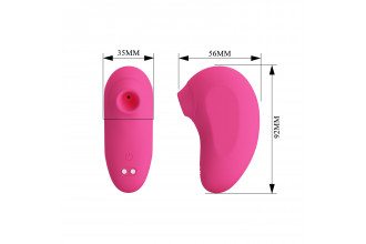 Розовый вакуумный клиторальный массажер Arila