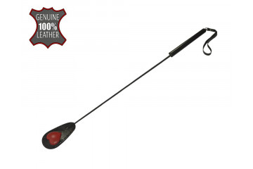 Черно-красный стек с сердцем на хлопушке - 65 см.