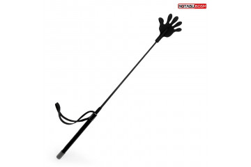Черный стек с наконечником-ладошкой - 55 см.