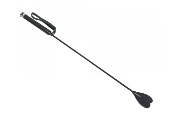 Чёрный стек с шлепком-сердечком - 60 см.