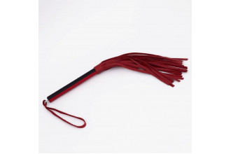 Красно-черный кожаный флоггер - 50 см.