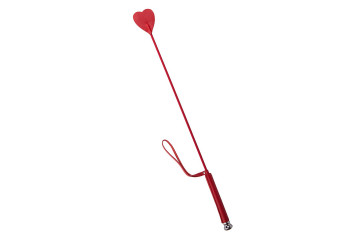 Красный стек с наконечником-сердечком - 60 см.