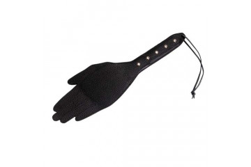 Чёрная хлопалка в форме ладошки - 35 см.