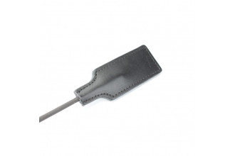 Чёрный кожаный стек - 77 см.