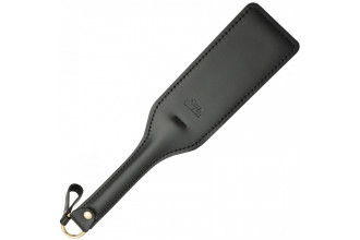 Черная кожаная шлепалка SitaBlack - 30 см.