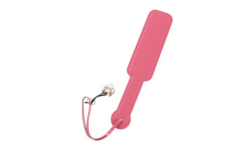 Розовый кожаный пэддл - 37 см.