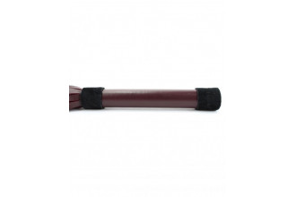 Бордовая плеть Maroon Leather Whip с гладкой ручкой - 45 см.