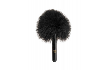 Черная перьевая кисточка с гладкой ручкой Caressing Feather