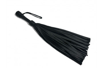 Черная профессиональная плеть Luxury Arsenal - 55 см.