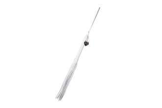 Белая кожаная плеть - 50 см.