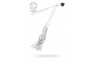 Белая кожаная плеть - 50 см.