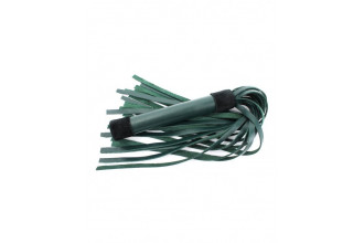 Изумрудная плеть Emerald Leather Whip с гладкой ручкой - 45 см.