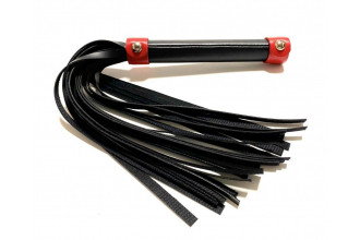 Черно-красная плеть из эко-кожи - 42 см.