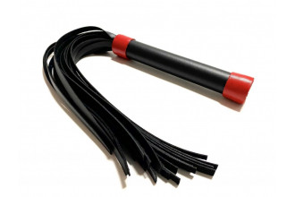 Черно-красная плеть из эко-кожи - 42 см.