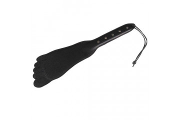 Чёрная хлопалка-ступня - 34,5 см.