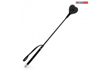 Черный стек с наконечником-сердечком - 54 см.