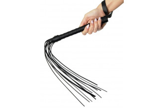 Чёрная плетка Deluxe Cat O Nine - 62 см.
