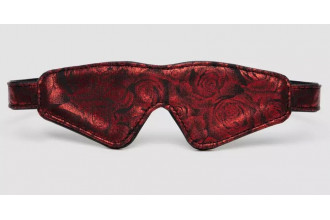 Двусторонняя красно-черная маска на глаза Reversible Faux Leather Blindfold