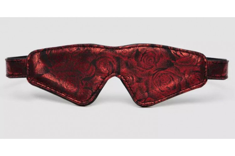 Двусторонняя красно-черная маска на глаза Reversible Faux Leather Blindfold