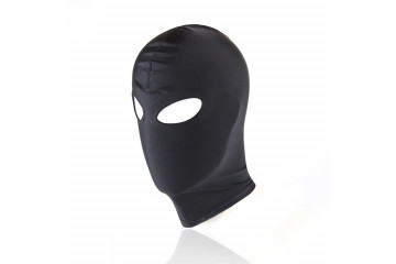 Черный текстильный шлем с прорезью для глаз