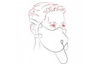 Черная неопреновая маска Дог