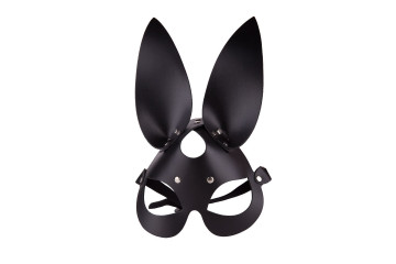 Чёрная кожаная маска с длинными ушками