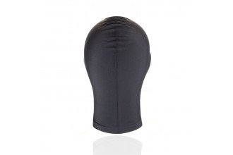 Черный текстильный шлем с прорезью для рта