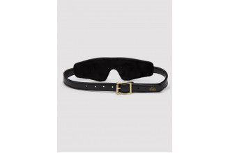 Черная плотная маска на глаза Bound to You Faux Leather Blindfold