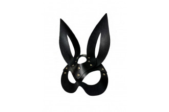 Черная кожаная маска зайки Miss Bunny