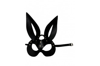 Черная кожаная маска зайки Miss Bunny