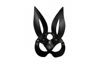 Черная кожаная маска зайки Miss Bunny