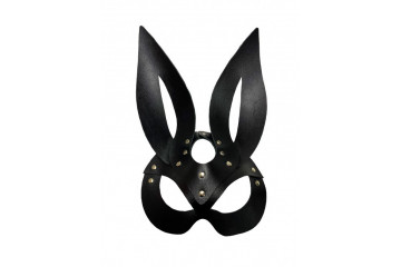Черная кожаная маска зайки Miss Bunny