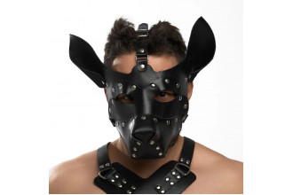 Черная кожаная маска «Собака» Черная кожаная маска «Собака»