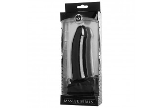 Черный кляп-страпон Masters Mini Face Fuck Strap-On - 14 см.