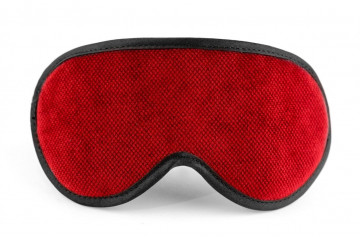 Красная сплошная маска на резиночке с черной окантовкой