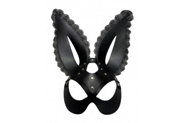 Маска зайки с кружевом на ушках