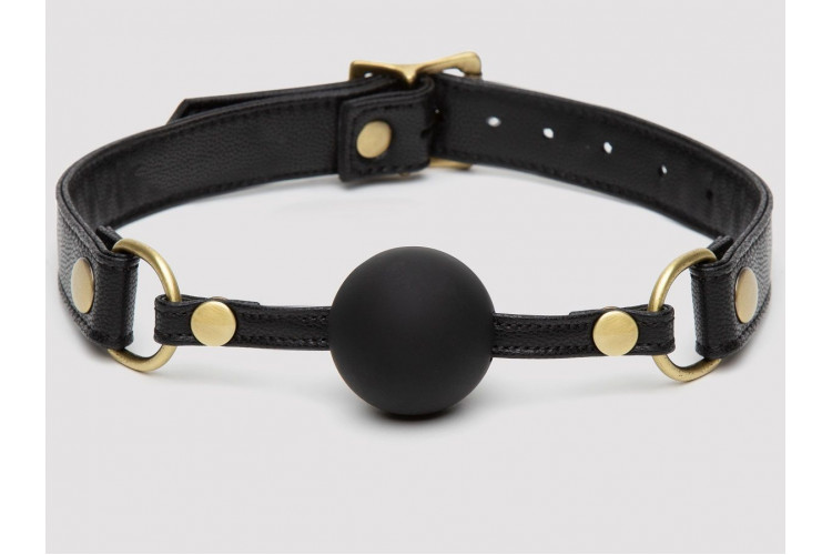 Черный кляп-шар Bound to You Faux Leather Ball Gag Черный кляп-шар Bound to You Faux Leather Ball Gag