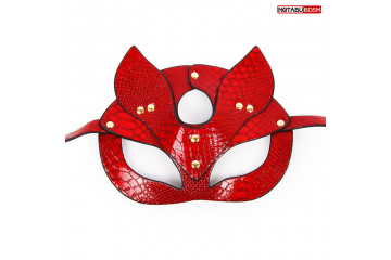 Красная игровая маска с ушками
