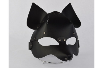 Черная кожаная маска Лиса