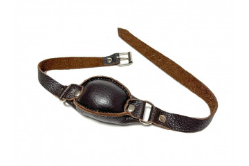 Коричневый кожаный мягкий кляп