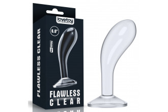 Прозрачный стимулятор простаты Flawless Clear Prostate Plug - 15 см.