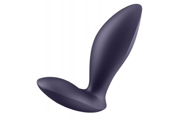 Фиолетовый анальный вибростимулятор Power Plug
