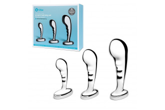Набор из 3 стальных стимуляторов простаты Stainless Steel P-spot Training Set