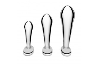 Набор из 3 стальных стимуляторов простаты Stainless Steel P-spot Training Set