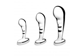Набор из 3 стальных стимуляторов простаты Stainless Steel P-spot Training Set